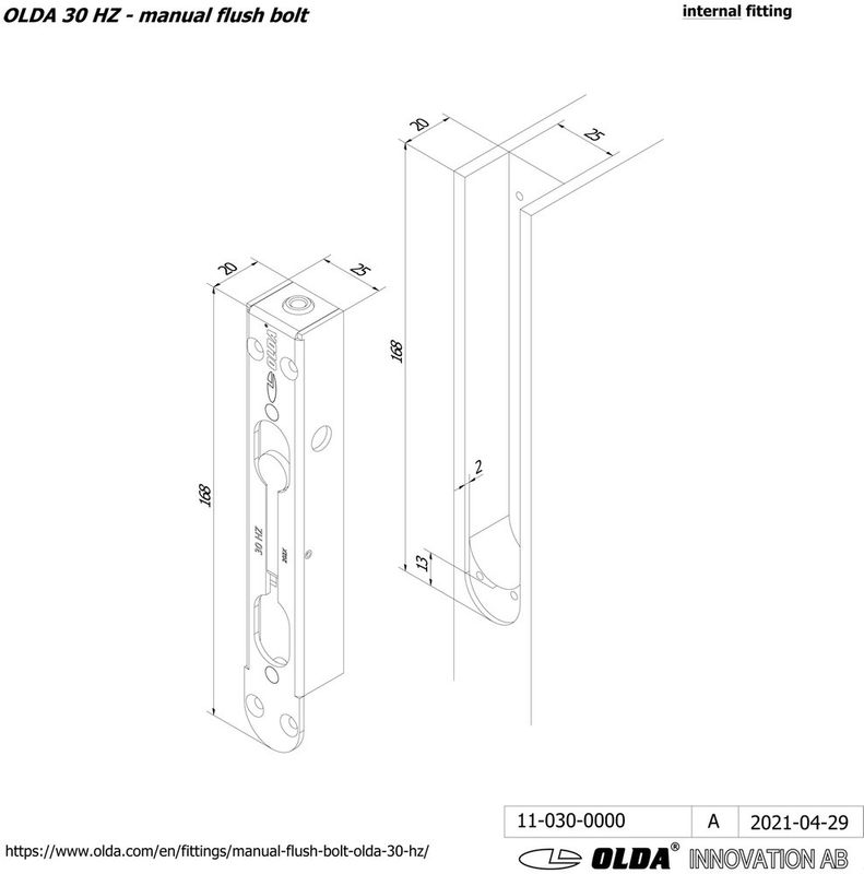 Kantregel manuell 30HZ förzinkad