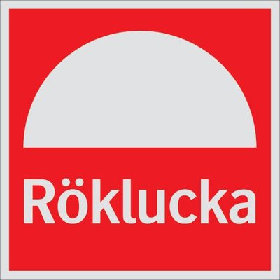 Skylt Röklucka