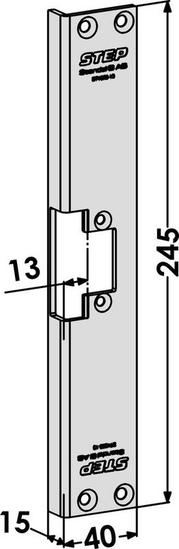 Monteringsstolpe ST4060-13 vinklad 13mm