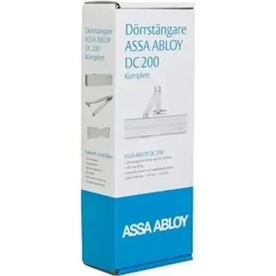 Dörrstängare ASSA ABLOY DC200 komplett silver