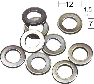 Slitring 250 7x12x1,5mm galv 10st