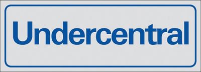 Skylt Undercentral 225x80mm