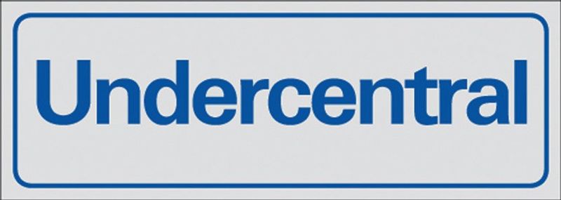 Skylt Undercentral 225x80mm