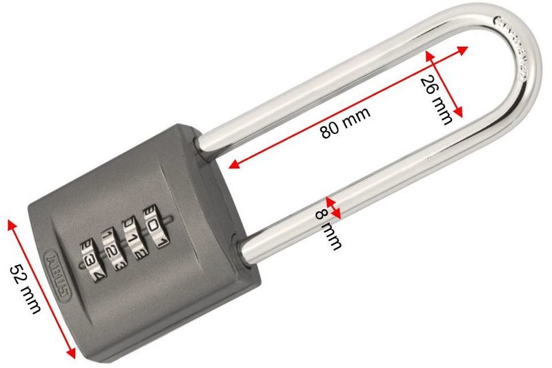 Hänglås 158/50HB80 kombination