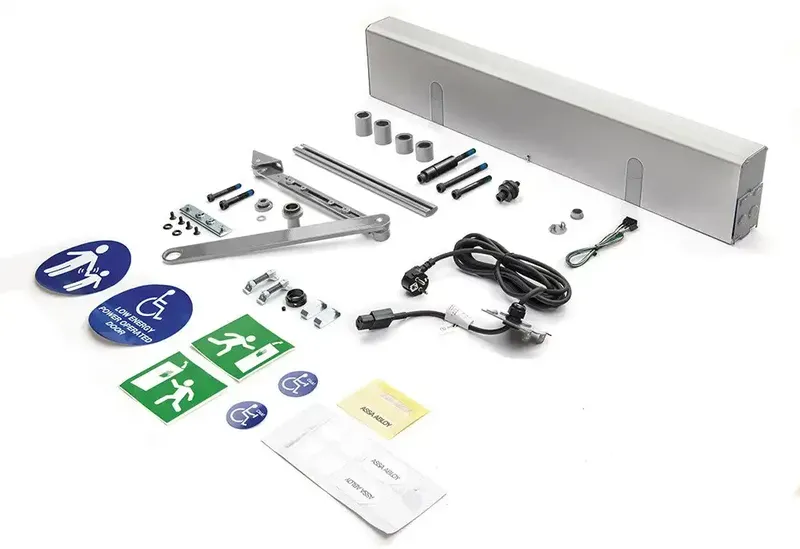 Dörrautomatikpaket SW300 tryck Hotron mix AK Silver alu