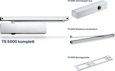 Dörrstängare TS 5000 Komplett silver