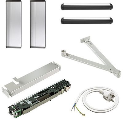 Dörrautomatikpaket ED100 tryckande Bircher AK aluminium