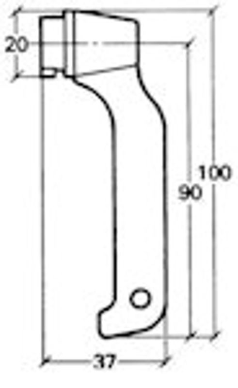 Trekant handtag 811