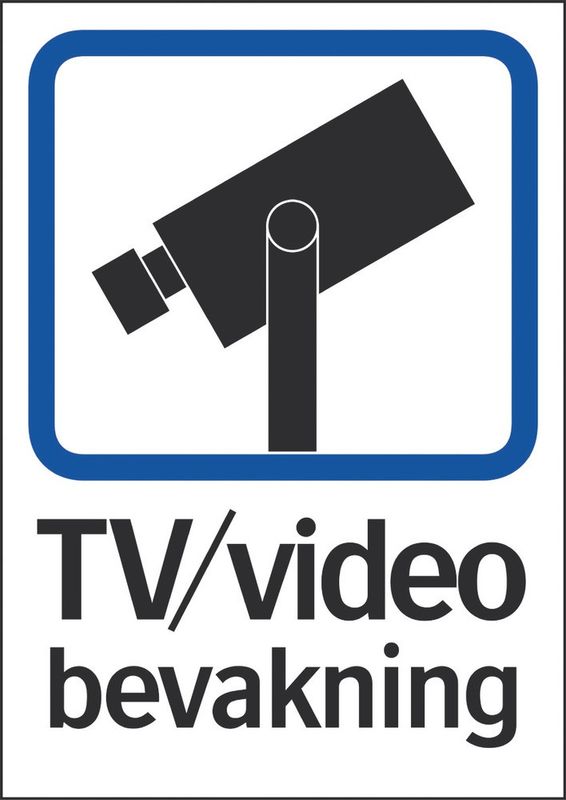 Dekal TV/Video bevak sjh dubbelsidig A5