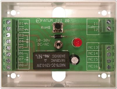 Reläbox 10-30V DC/AC skruv