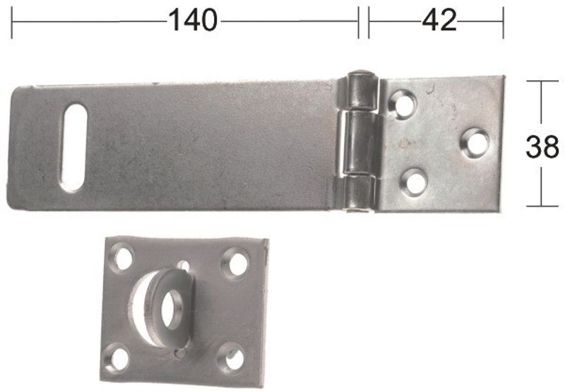 Hasp 1365 140mm stål