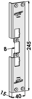 Monteringsstolpe ST4002-08 vinklad