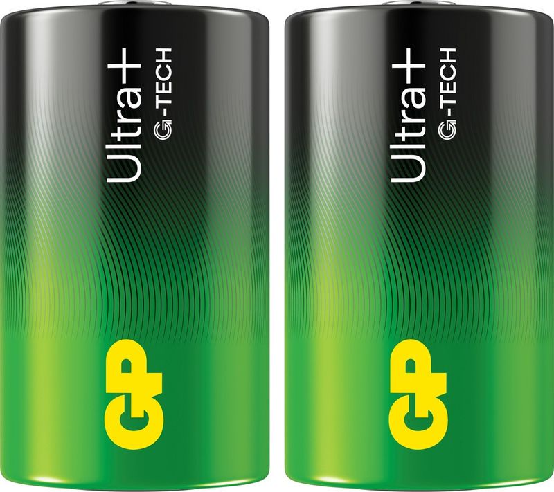 Batteri 13AUP/LR20 D Ultra Plus alkaliskt 2-pack