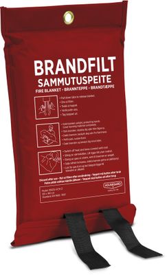 Brandfilt 120x120cm röd SB