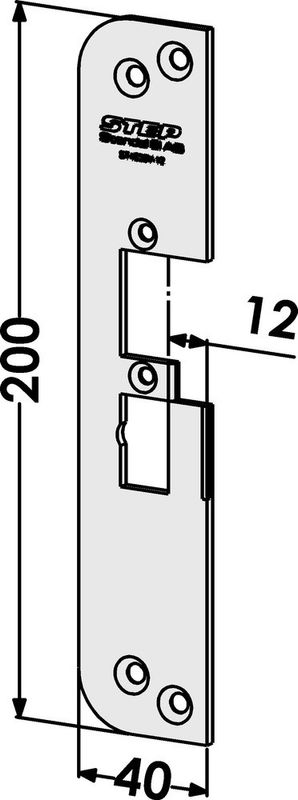 Monteringsstolpe ST4030V-12 plan vänster