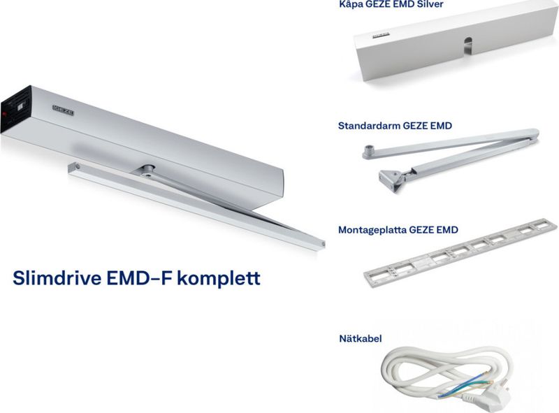 Dörrautomatik EMD-F komplett silver