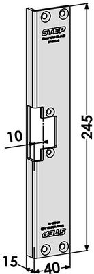 Monteringsstolpe ST4060-10 vinklad 10mm