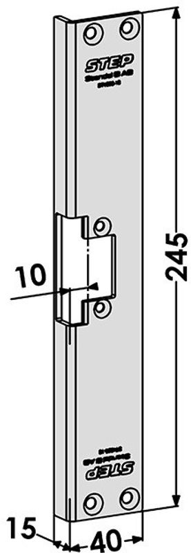 Monteringsstolpe ST4060-10 vinklad 10mm