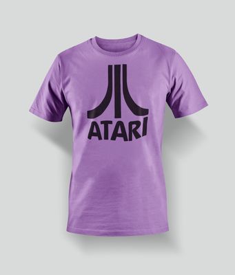 Atari Lila T-Shirt Logo