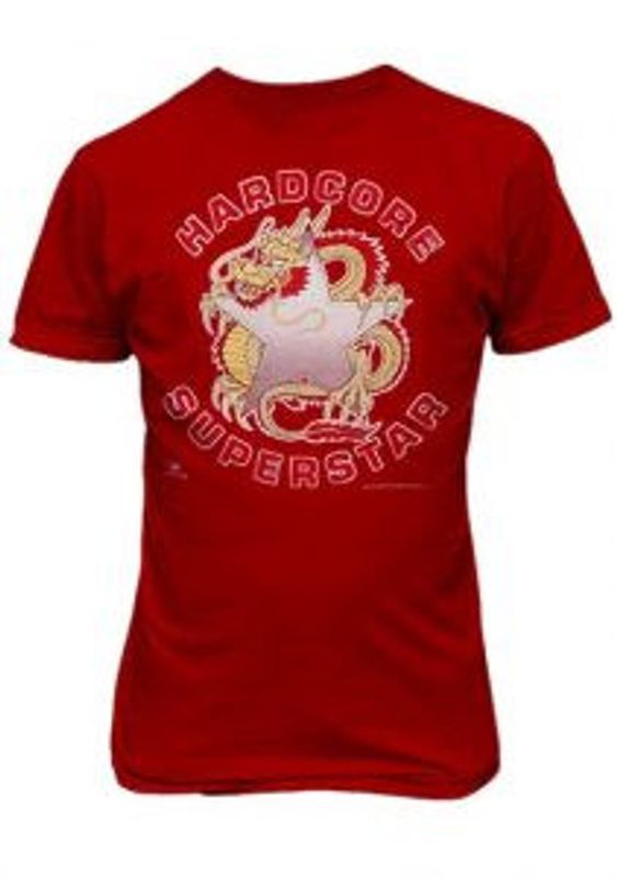 Hardcore Superstar Röd T-Shirt Drake och Stjärna