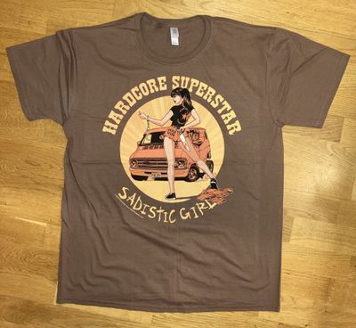 Hardcore Superstar T-Shirt Sadistic Girls Kniv Brun tröja