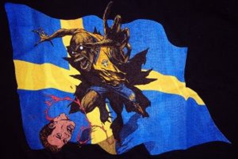 Iron Maiden T-Shirt Eddie Fotboll Sverige