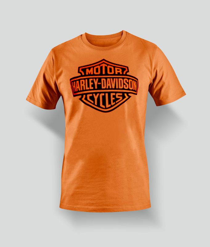 Harley Davidson T-Shirt Logo Orange