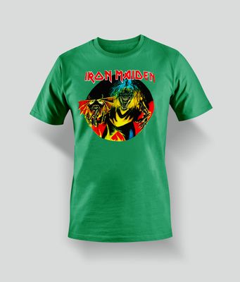 Iron Maiden Grön T-Shirt Head of the beast