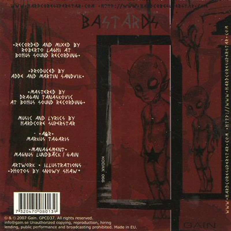 Hardcore Superstar CD single "Bastards"
