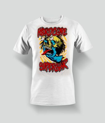 Hardcore Superstar " Blue hand " White T-shirt