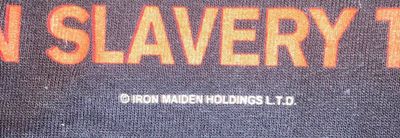 Iron Maiden "Canadian Slavery Tour 84"
