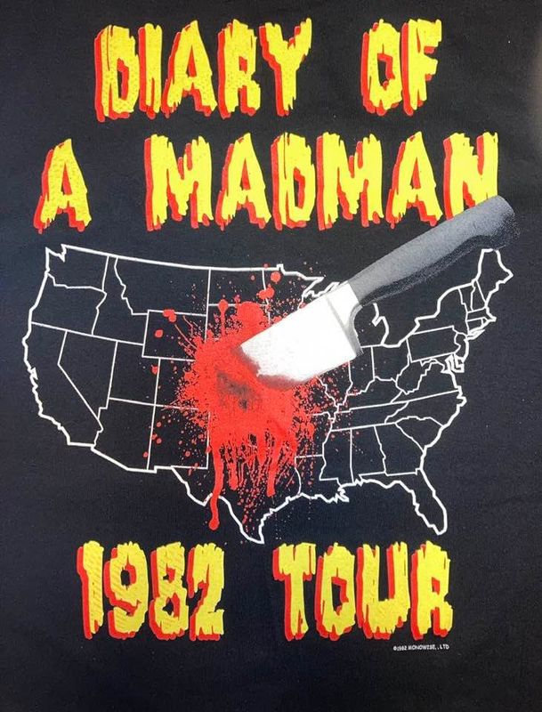 Ozzy Ozbourne T-Shirt Diary of a mad man Tour 1982