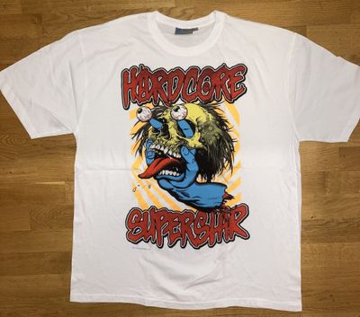 Hardcore Superstar " Blue hand " White T-shirt W/ Tourdates