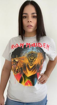 Iron Maiden " Head of the beast " Ice White shirt
