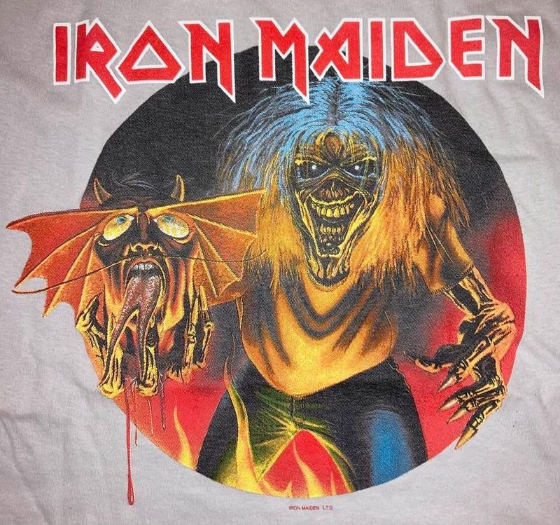 Iron Maiden " Head of the beast " Ice White shirt