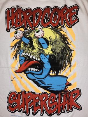 Hardcore Superstar " Blue hand " White T-shirt W/ Tourdates