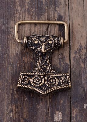 Bältesspänne Thor's Hammare Mjölnir i brons