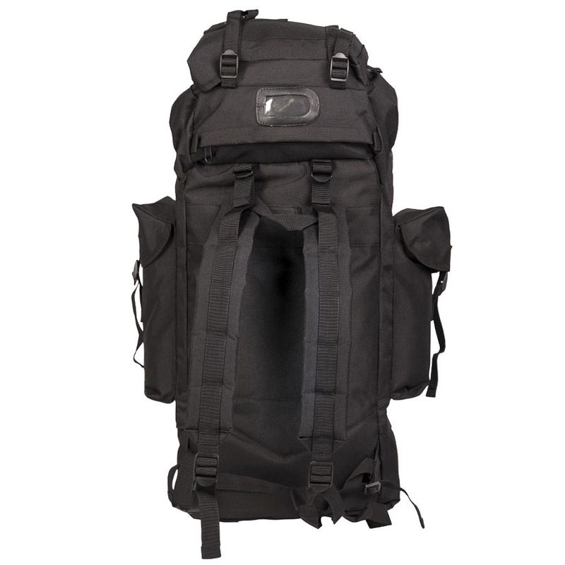 Ryggsäck i Militärmodell, svart ryggsäck, ryggsäck 65 liter