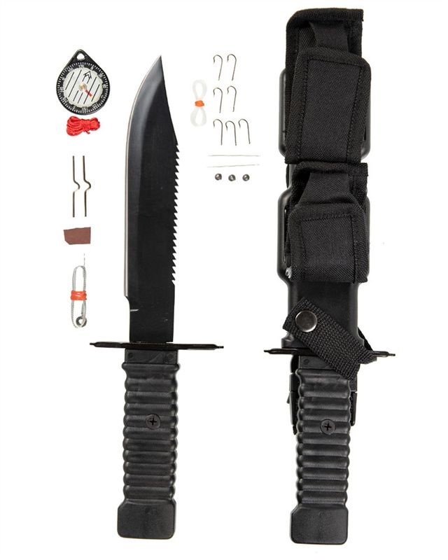 RAMBO II stor överlevnadskniv, köp billig Rambo kniv med kompass