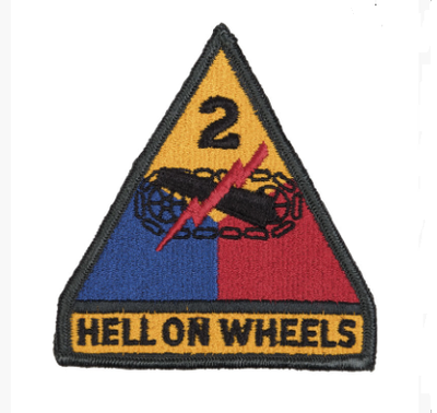 US Army WW2 Second division märke - Hell on Wheels