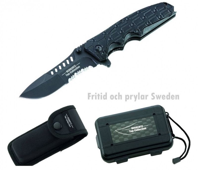 Taktisk svart fällkniv