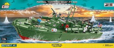 COBI-4825 PT-109 amerikansk torpedbåt - 3726 byggblock!