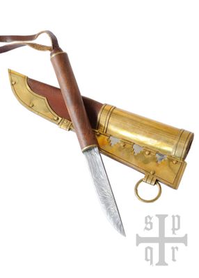 SPQR VIKINGA KNIV FRÅN GOTLAND - DAMASKUS STÅL