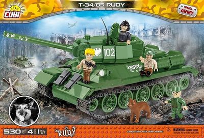 WW2 rysk T-34/85 Stridsvagn byggsats