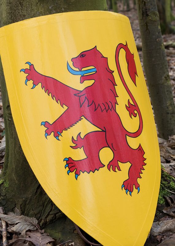 Replika i trä på Robert the Bruce sköld