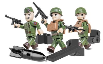  US Airborne soldater med vapen - kan kombineras med Lego