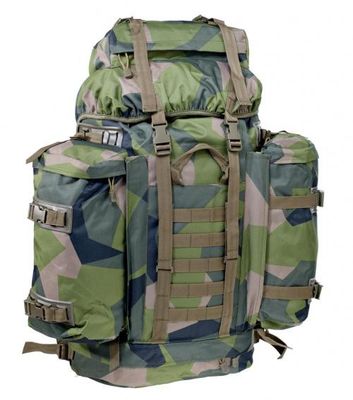 80-liters M90 ryggsäck i svenska försvarets kamouflage