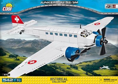 Junkers Ju52/3m tyskt WW2 flygplans byggsats i civila versionen
