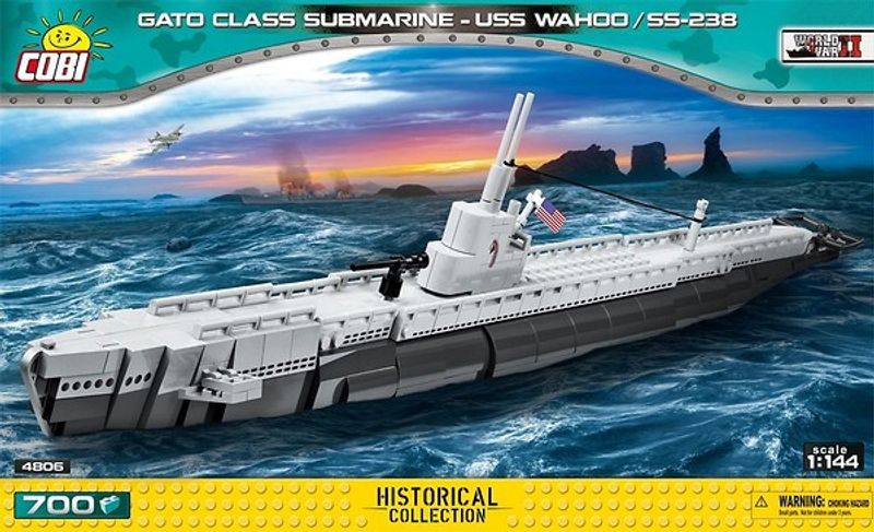 Cobi WWII USS Wahoo SS-238 u-båt byggsats