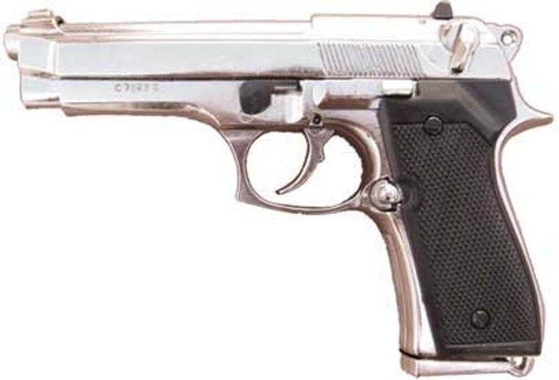 Pistolreplika MF92-silver/krom